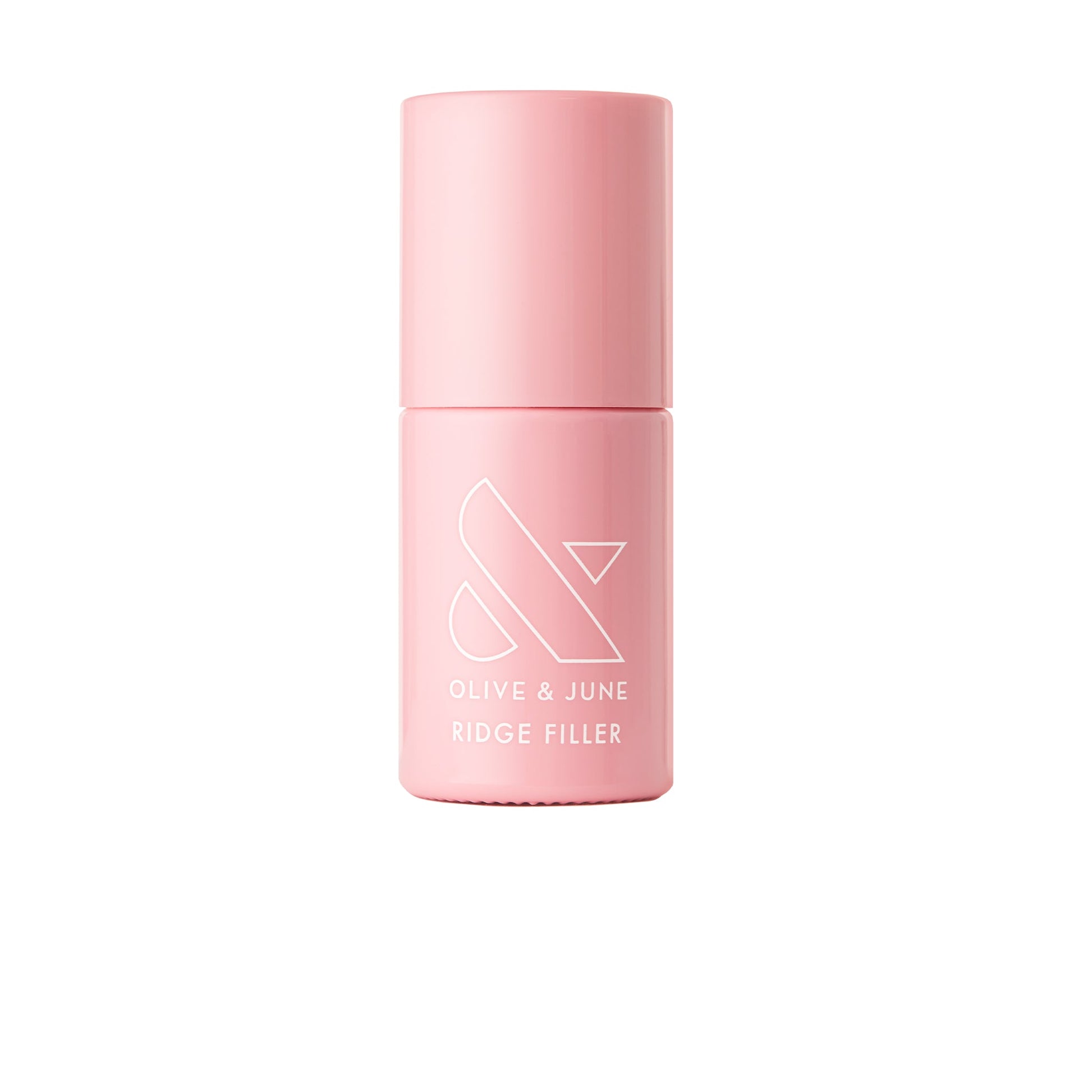 Olive and June Ridge Filler bottle in pink for smoothing nail ridges before applying polish or mani at home