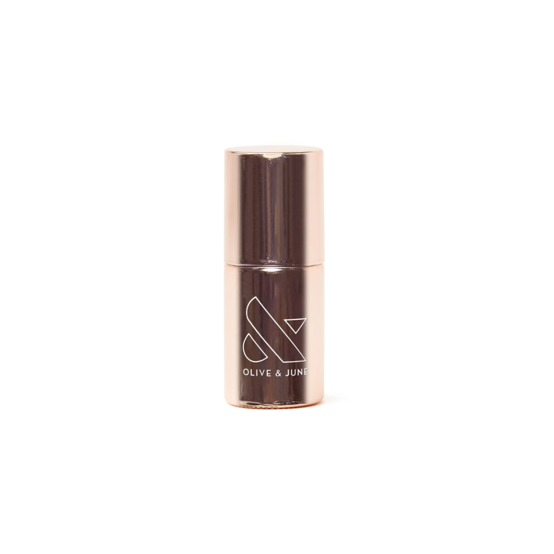 Olive and June Nail Primer bottle with rose gold cap on white background for longer-lasting manicure prep