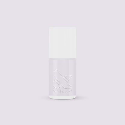 Bottle of TT gel polish in a soft almost-pastel lavender with subtle grey undertones for at-home manicures