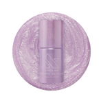 Olive and June Amethyst Velvet - Gel polish bottle on sparkling pastel lavender magnetic gel polish background