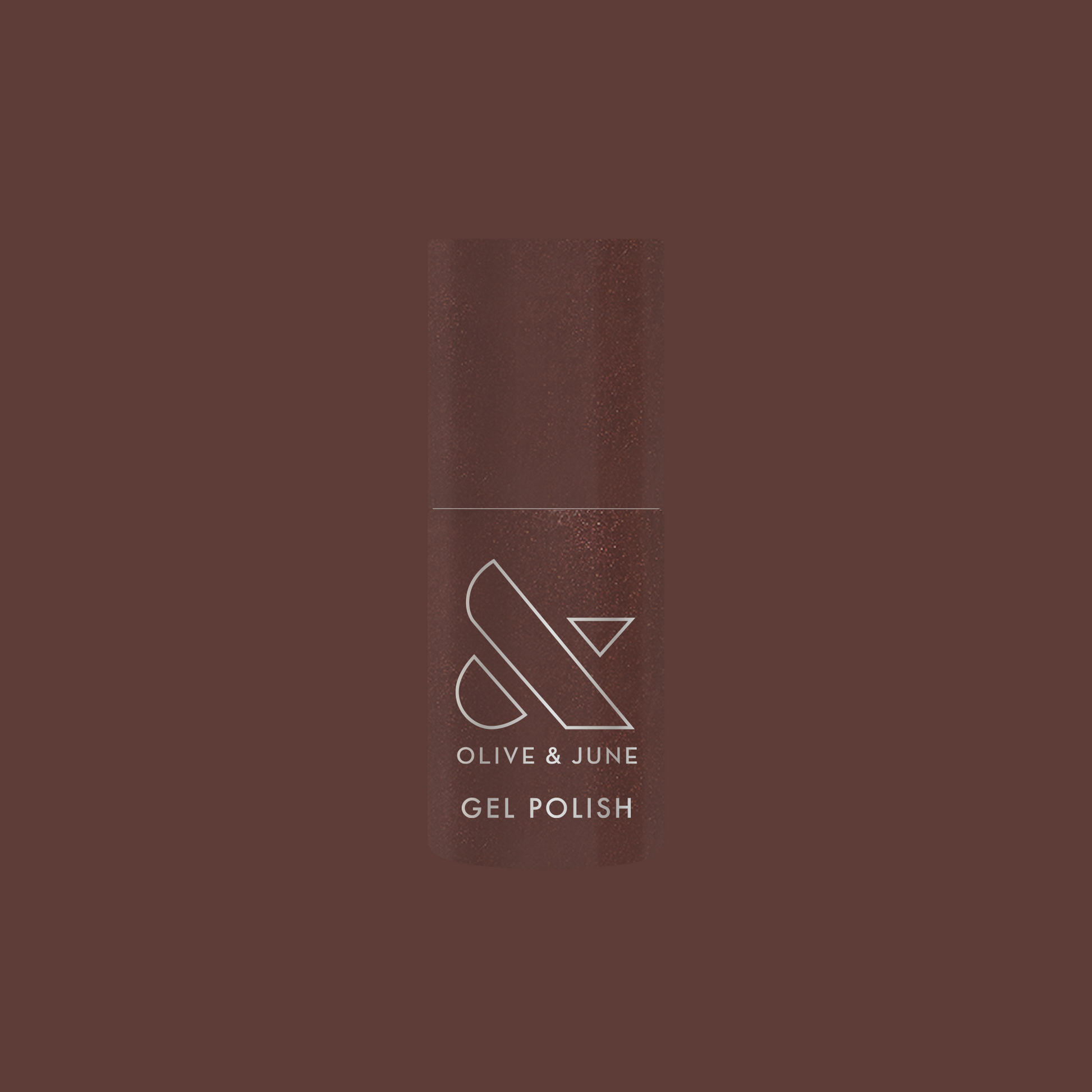 Bottle of Goal Getter - Gel nail polish in a deep chocolate shade with subtle golden shimmer for long-lasting mani