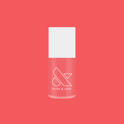 Olive and June Maine Character Energy gel polish bottle in vibrant lobster red for a bright at-home mani look