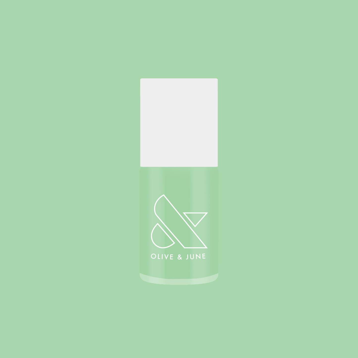 Bottle of Olive and June Aced It nail polish in cool pastel green for quick-dry and long-lasting mani looks