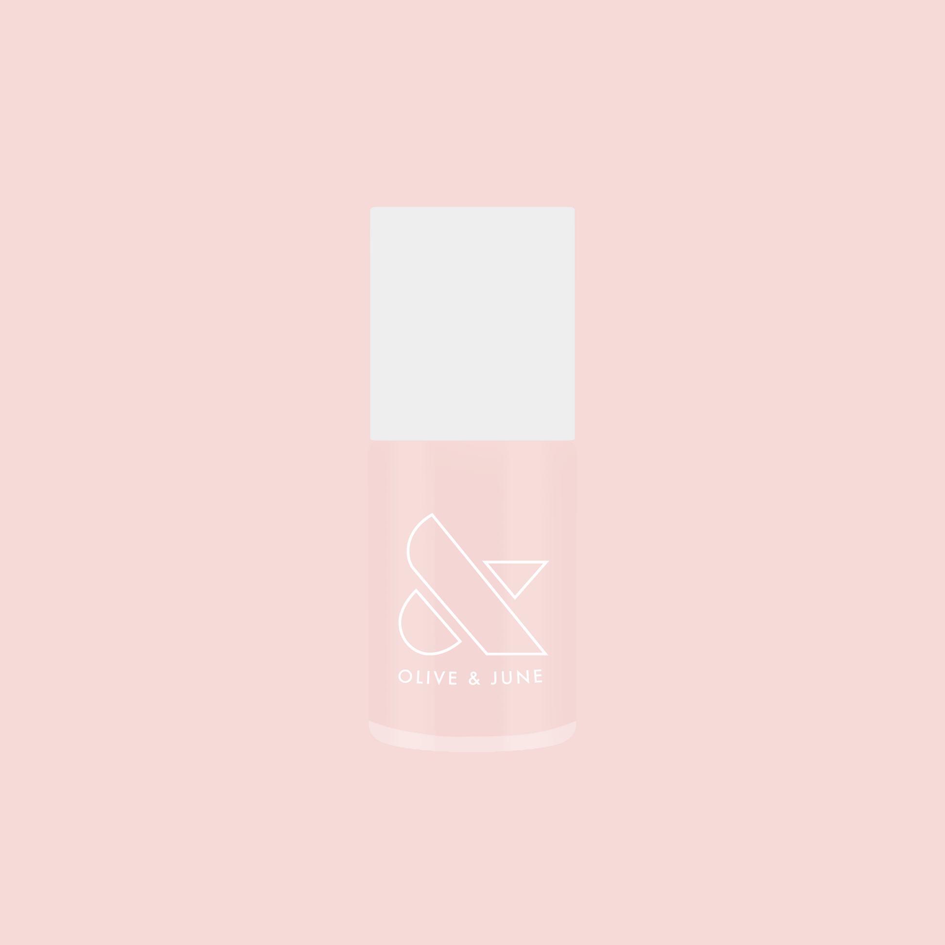 Brave Blush pastel pink nail polish bottle by Olive and June for a smooth, long-lasting at-home manicure or pedicure