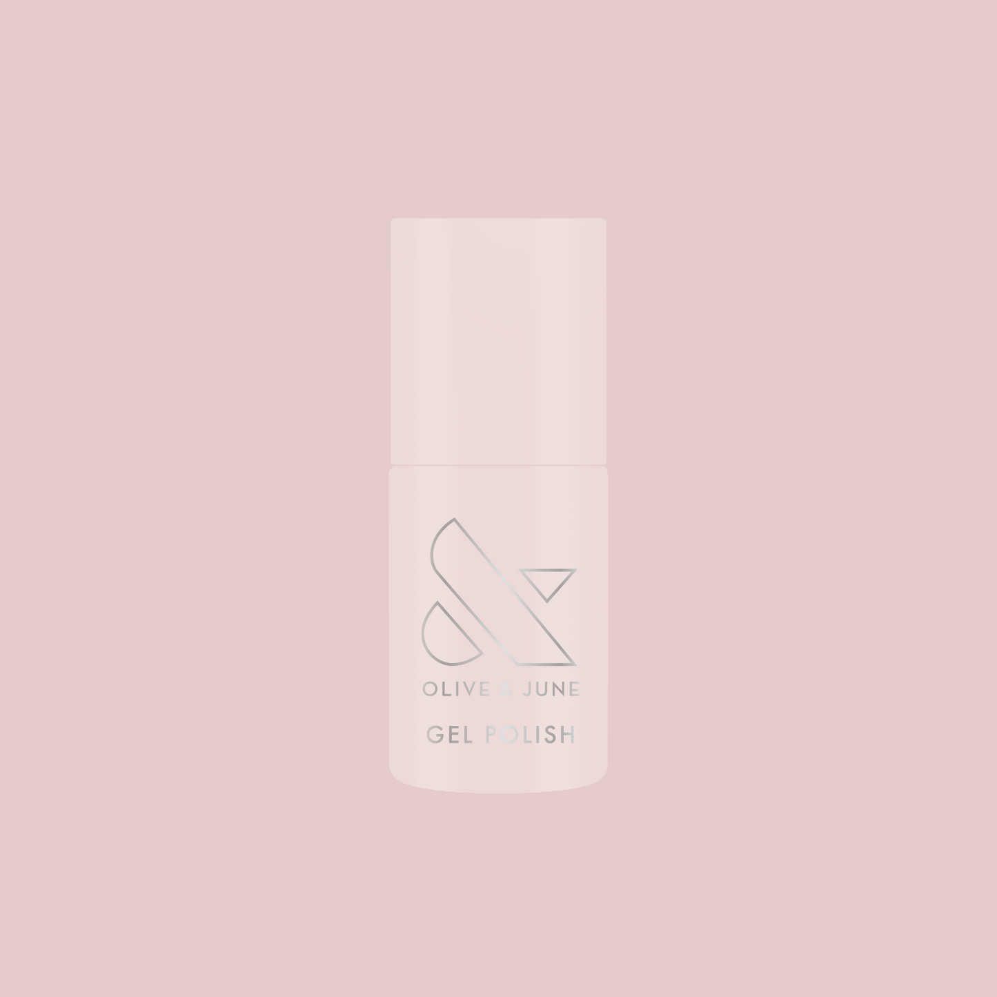 CCT - Gel polish bottle on a soft pink background for a feminine, sheer gel manicure by Olive and June