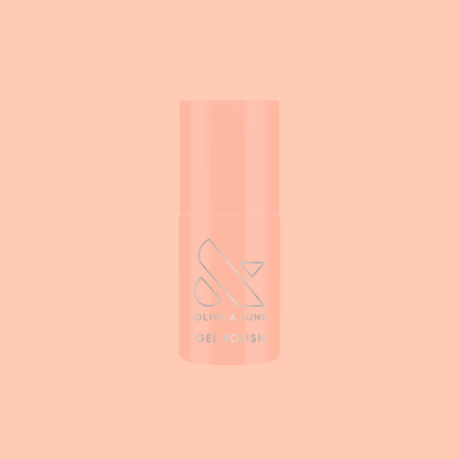 CS - Gel bottle in a soft peachy coral shade for a long-lasting, at-home gel polish manicure look
