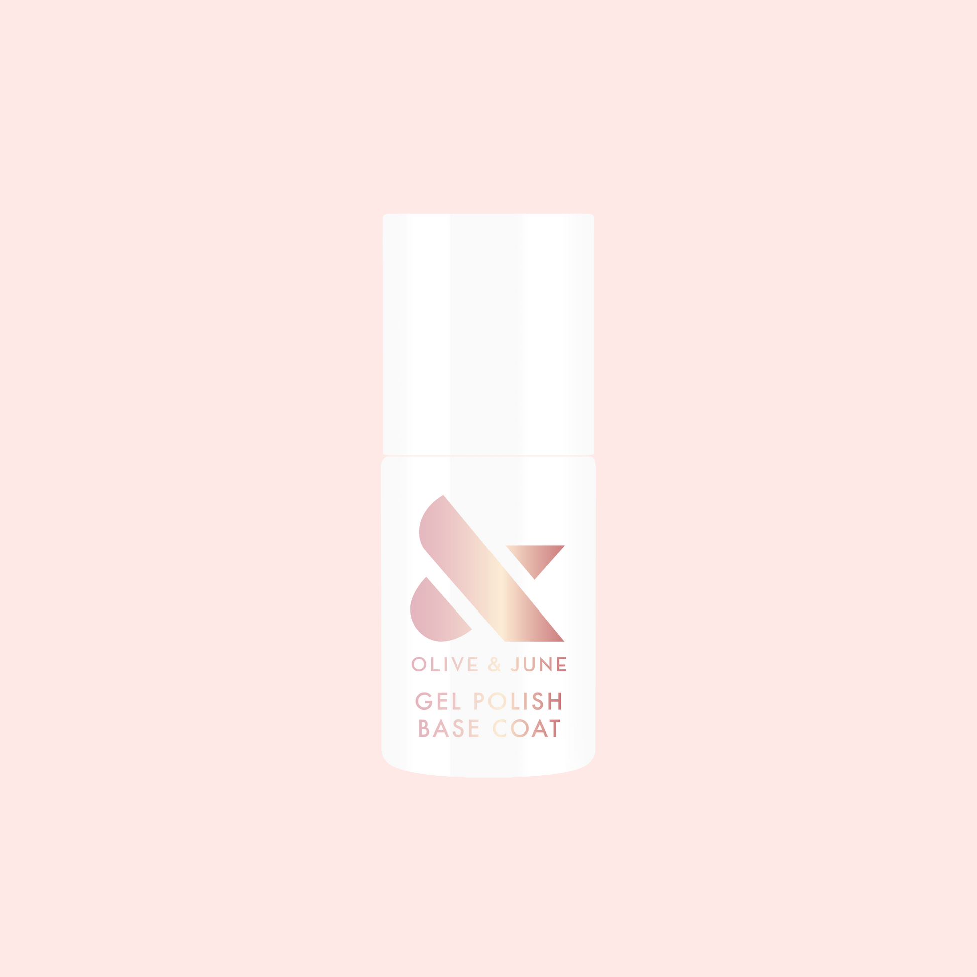 Minimalist Gel Base Coat bottle by Olive and June for long-lasting gel polish manicures at home