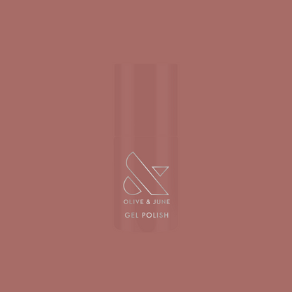 Shacket - Gel gel polish bottle in warm rose neutral shade by Olive and June for a smooth, long-lasting manicure