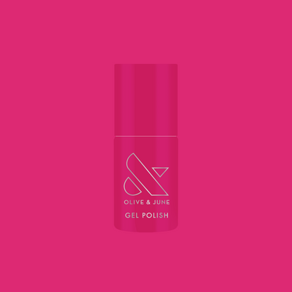 Small bottle of Wild Orchid - Gel nail polish in rich magenta purple for bold and long-lasting mani looks at home