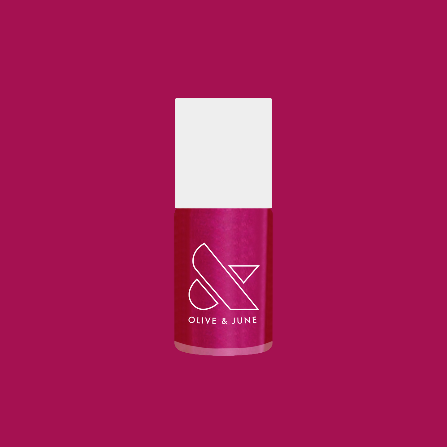 Lily Blooms by Olive and June shiny magenta gel polish bottle for quick dry at-home manicures and pedicures