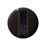 Shop Til You Drop Gel bottle in nearly black vampy red for a dramatic, long-lasting gel polish mani by Olive and June