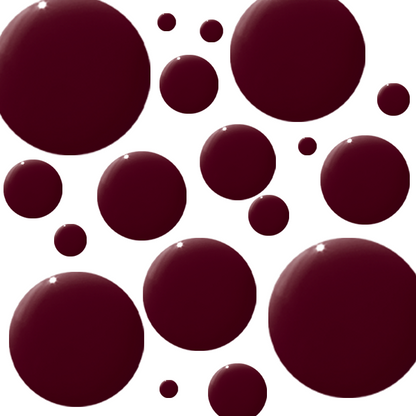 Obsessed Gel Mani System showing dark ruby gel polish droplets for rich, long-lasting at-home manicure by Olive and June