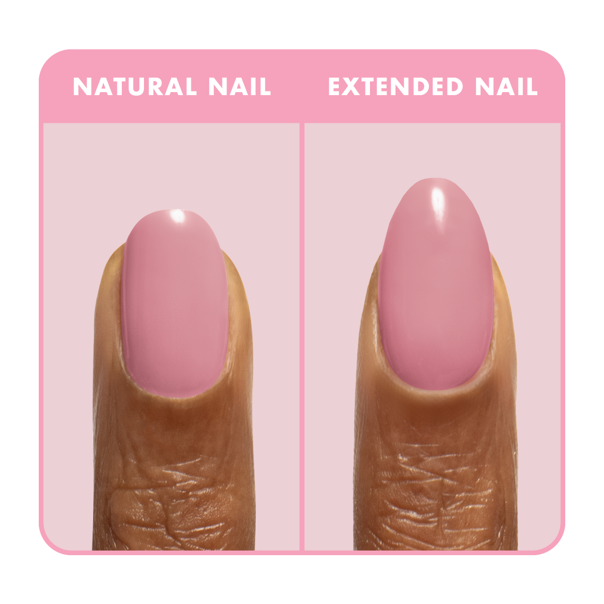 Blush Jelly - Builder Gel sheer rosey pink manicure on natural and extended nails with smooth glossy finish
