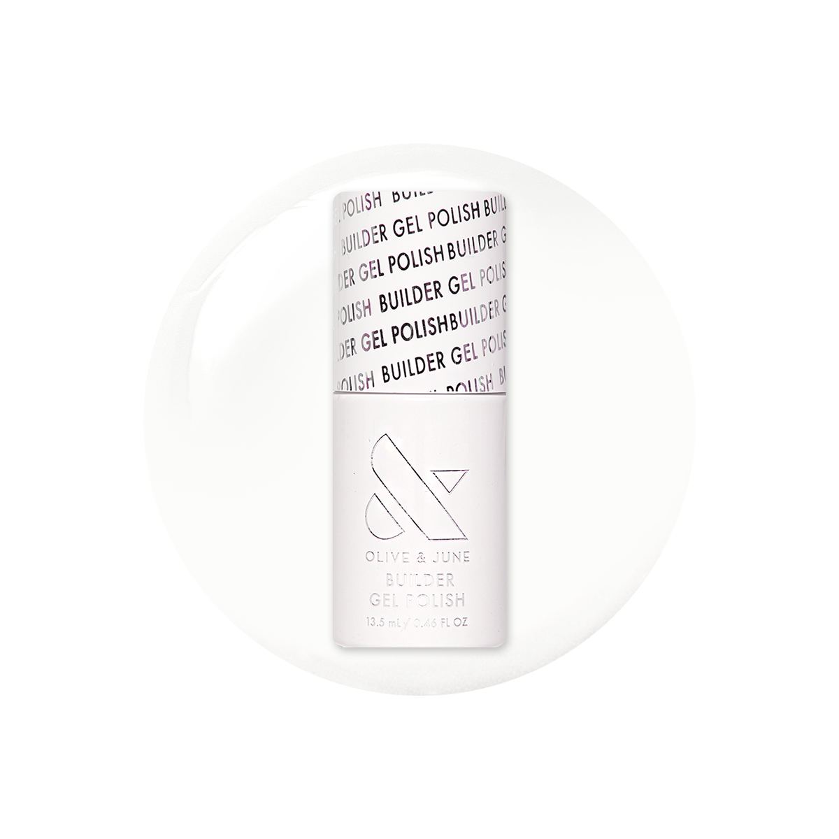 Sugar Glow - Builder Gel showing sheer milky white gel polish bottle on white background for strong manis