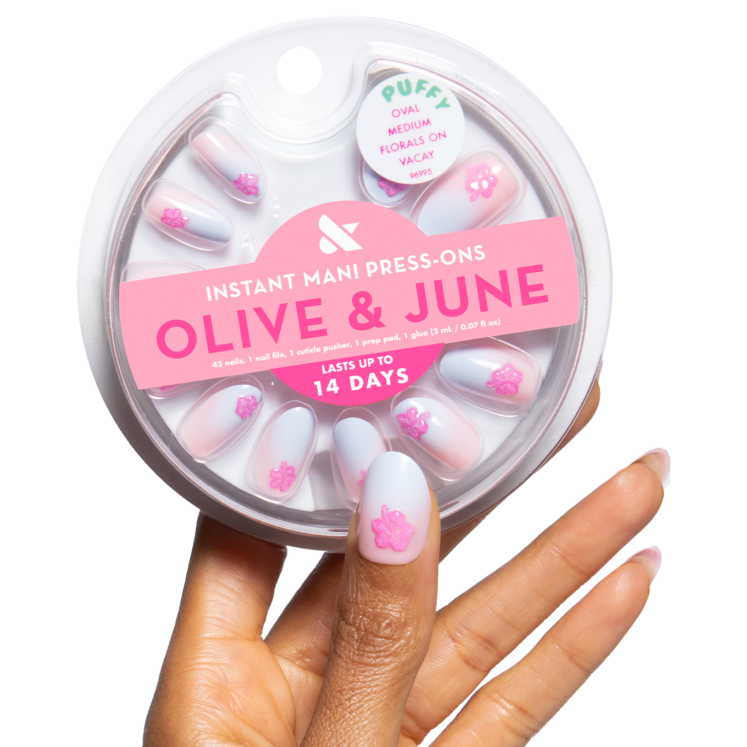 Florals on Vacay - Press On | Medium | Oval