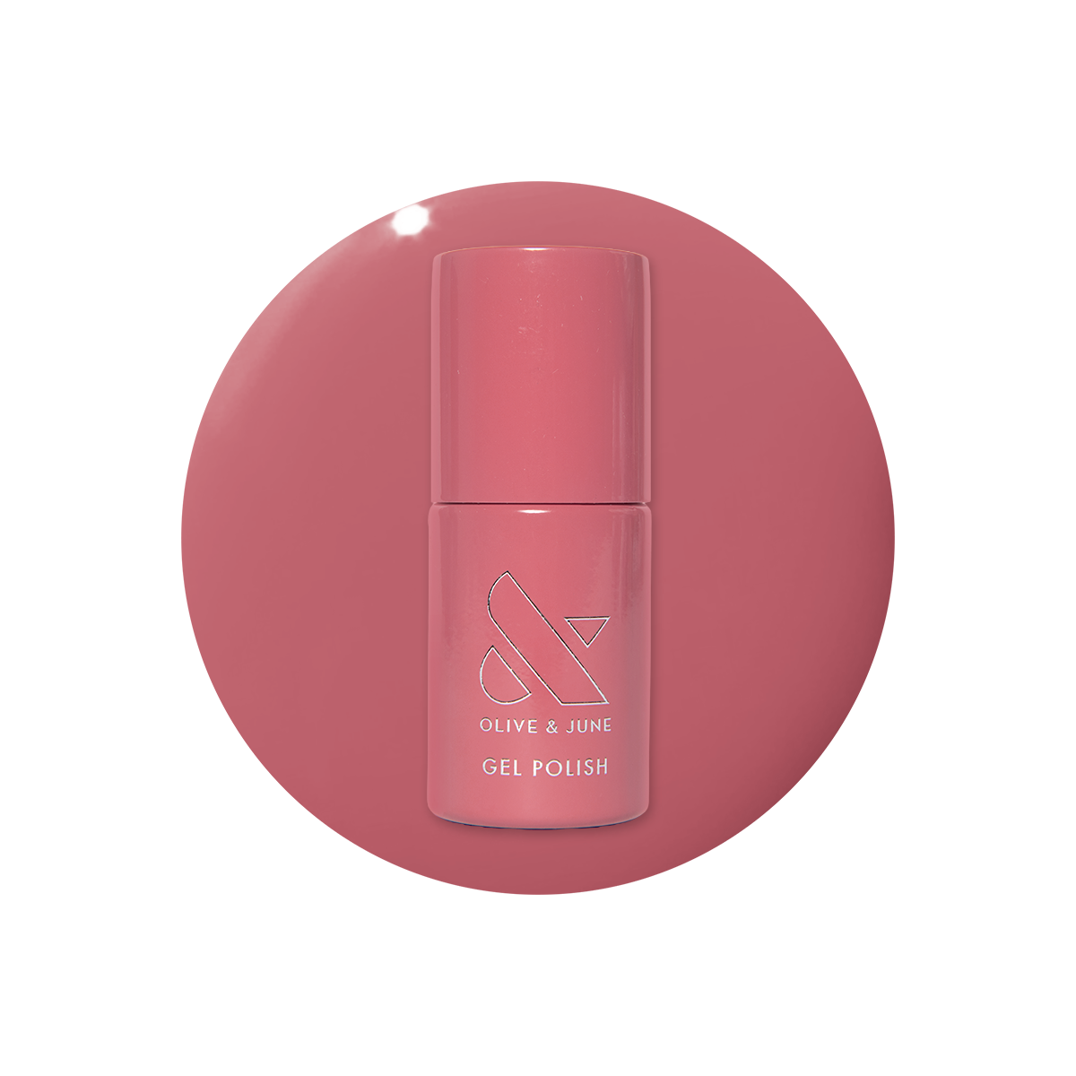 Boysenberry Glass - Gel polish bottle shown on matching sheer berry jelly gel for a long-lasting mani by Olive and June