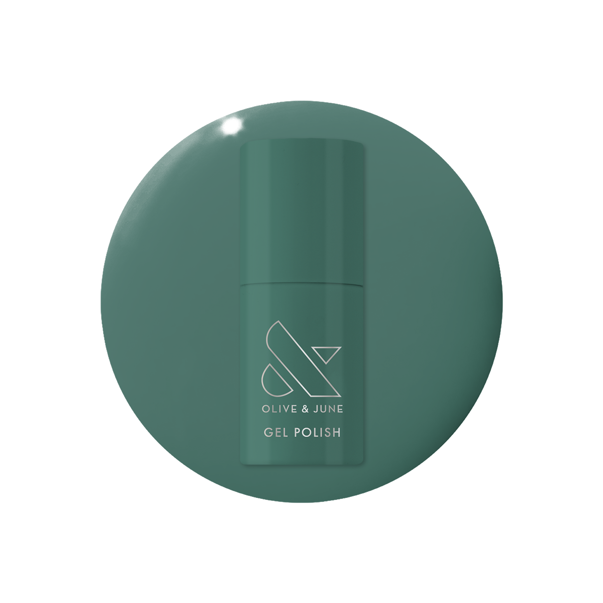 Still Life of Flowers - Gel polish bottle in cool mossy green shade for long-lasting manicure and pedicure use