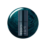 Dancing Green - Gel bottle over deep emerald green chrome gel polish for a long-lasting manicure by Olive and June