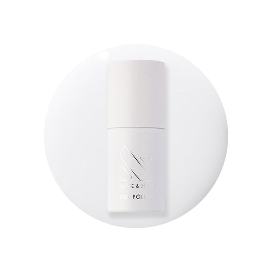 Perfect French Gel Mani System white gel polish bottle on matching white gel polish background