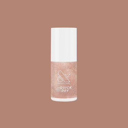 Supernova quick dry gel polish bottle in ultra shimmery sheer pink for easy sparkling manicure looks