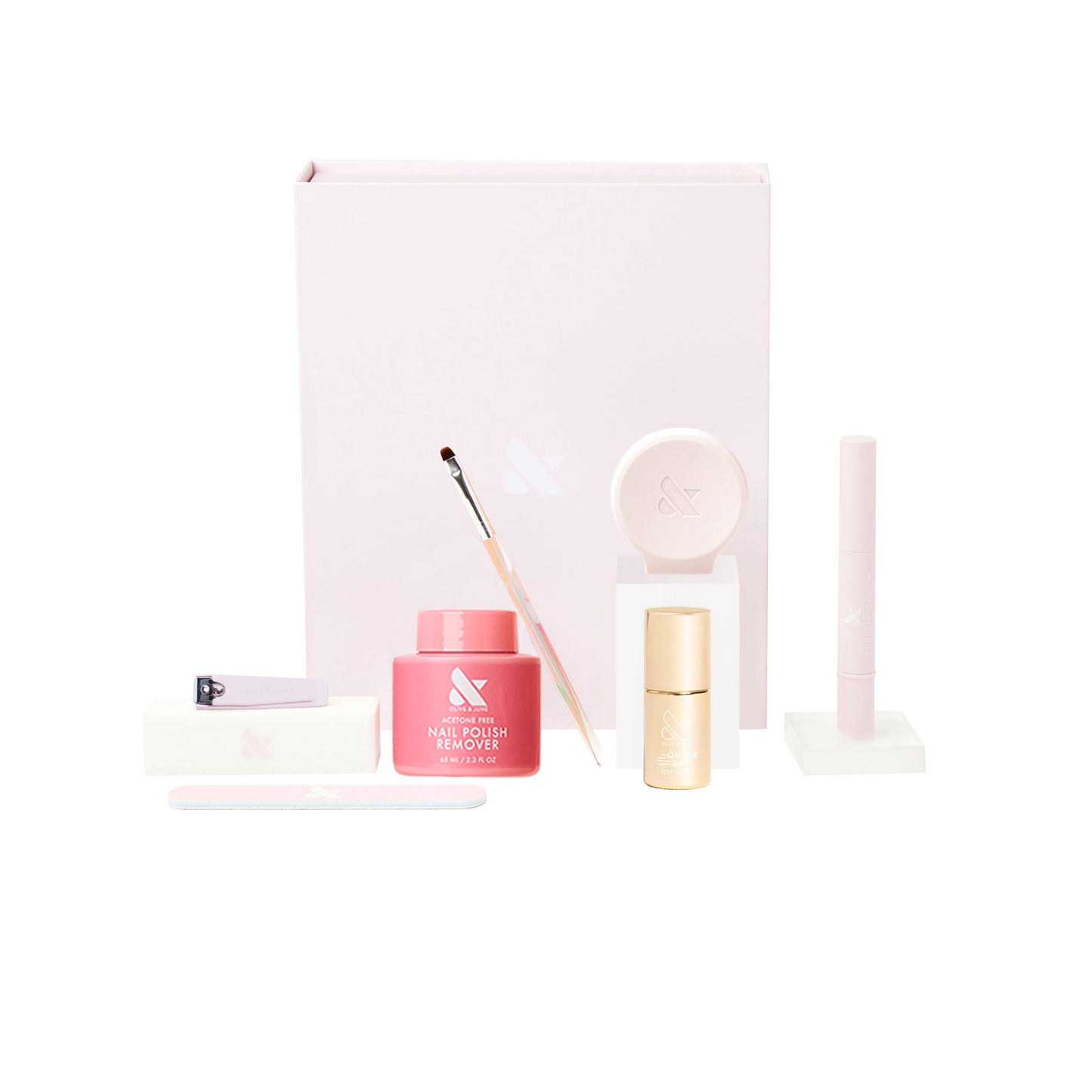 The Quick Dry Mani System - 6 Polishes with remover, brush, and tools for easy at-home manicure and long-lasting polish results