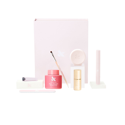 The Quick Dry Mani System - 6 Polishes with remover, brush, and tools for easy at-home manicure and long-lasting polish results