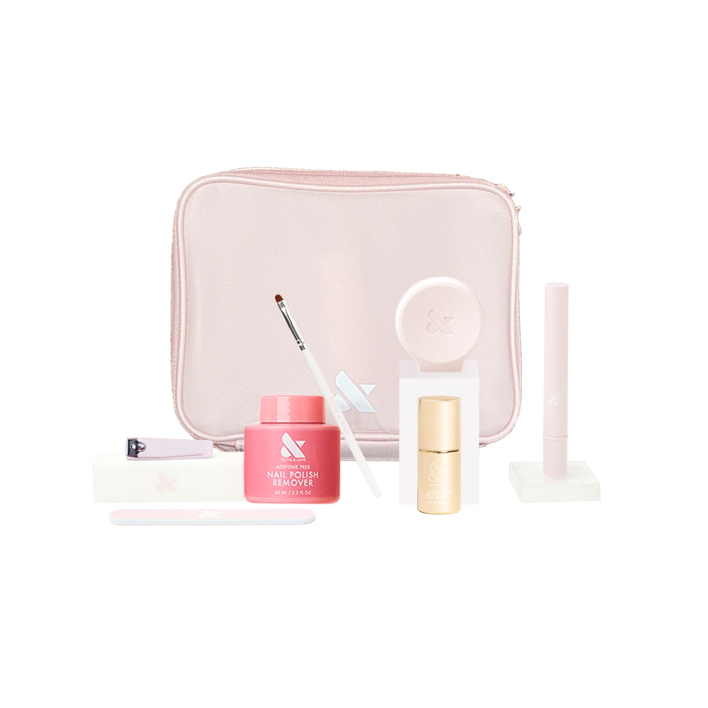 The Quick Dry Mani System - 6 Polishes with nail remover, brush, and tools for easy at-home manicure and long-lasting polish results