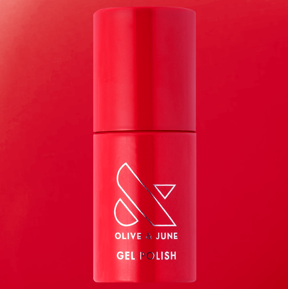 Secret Recipe - Gel bottle shown in a vibrant blue-toned red shade for a glossy and long-lasting mani at home