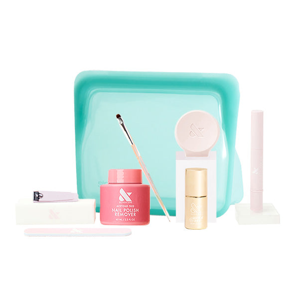 The Quick Dry Mani System - 6 Polishes with remover, brush, and tools for easy at-home manicure and quick drying polish