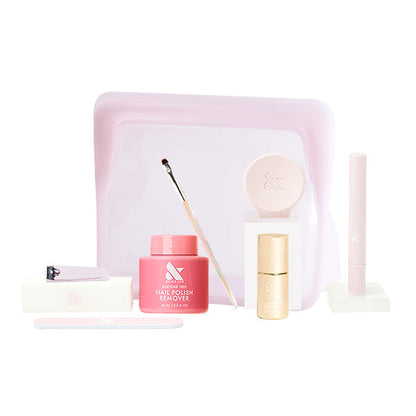 The Quick Dry Mani System - 6 Polishes with nail remover, brush, and tools for easy at-home manicure and lasting polish results