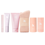 Mani Pedi Reset Set with hand serum, scrub, cozy socks, foot serum, and heel balm for hydration and care