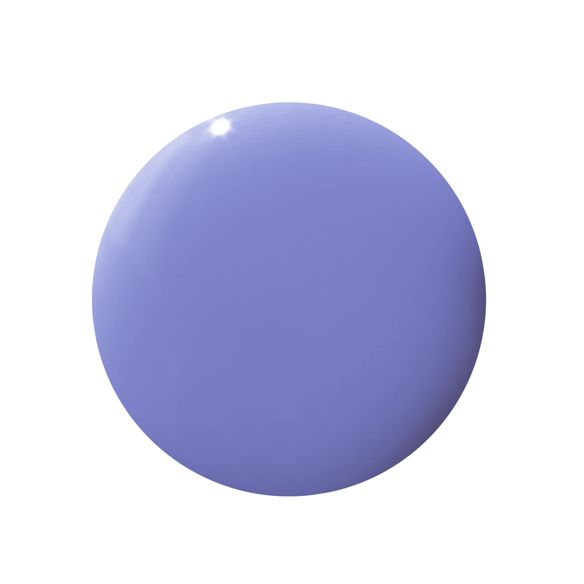 Glossy swatch of Royal gel polish in vibrant periwinkle blue perfect for quick dry manicures and pedicures